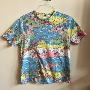 TOPMAN tropical pastel Shirt medium